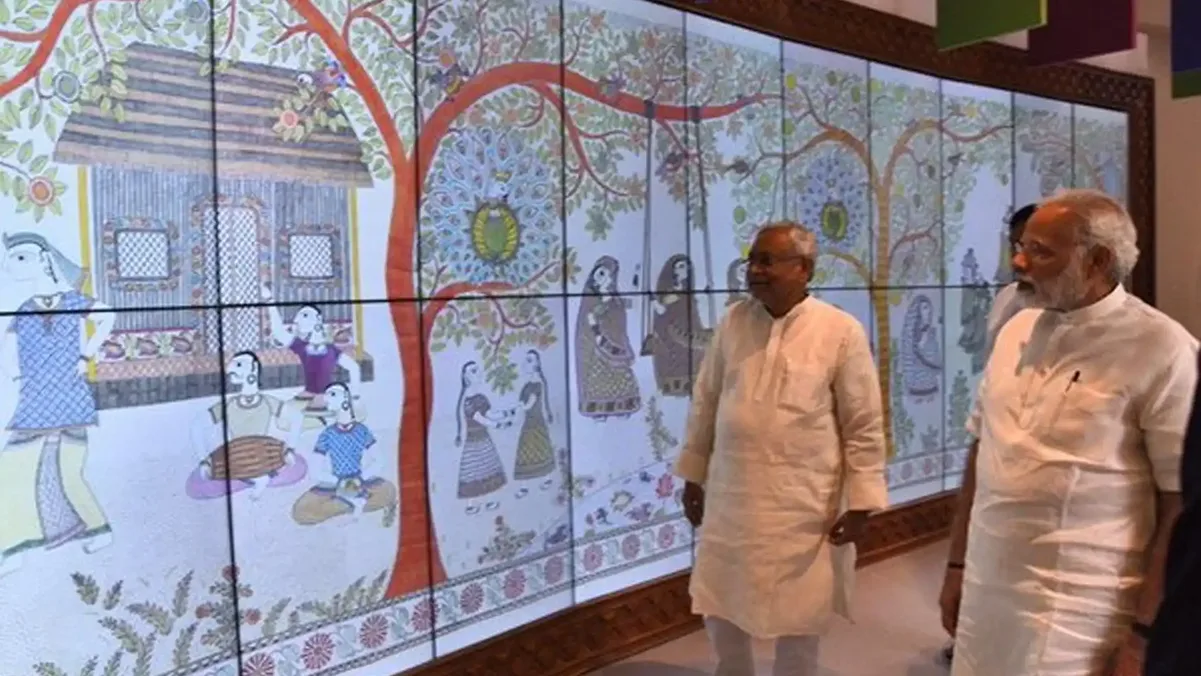 Bihar Museum interactive storytelling wall