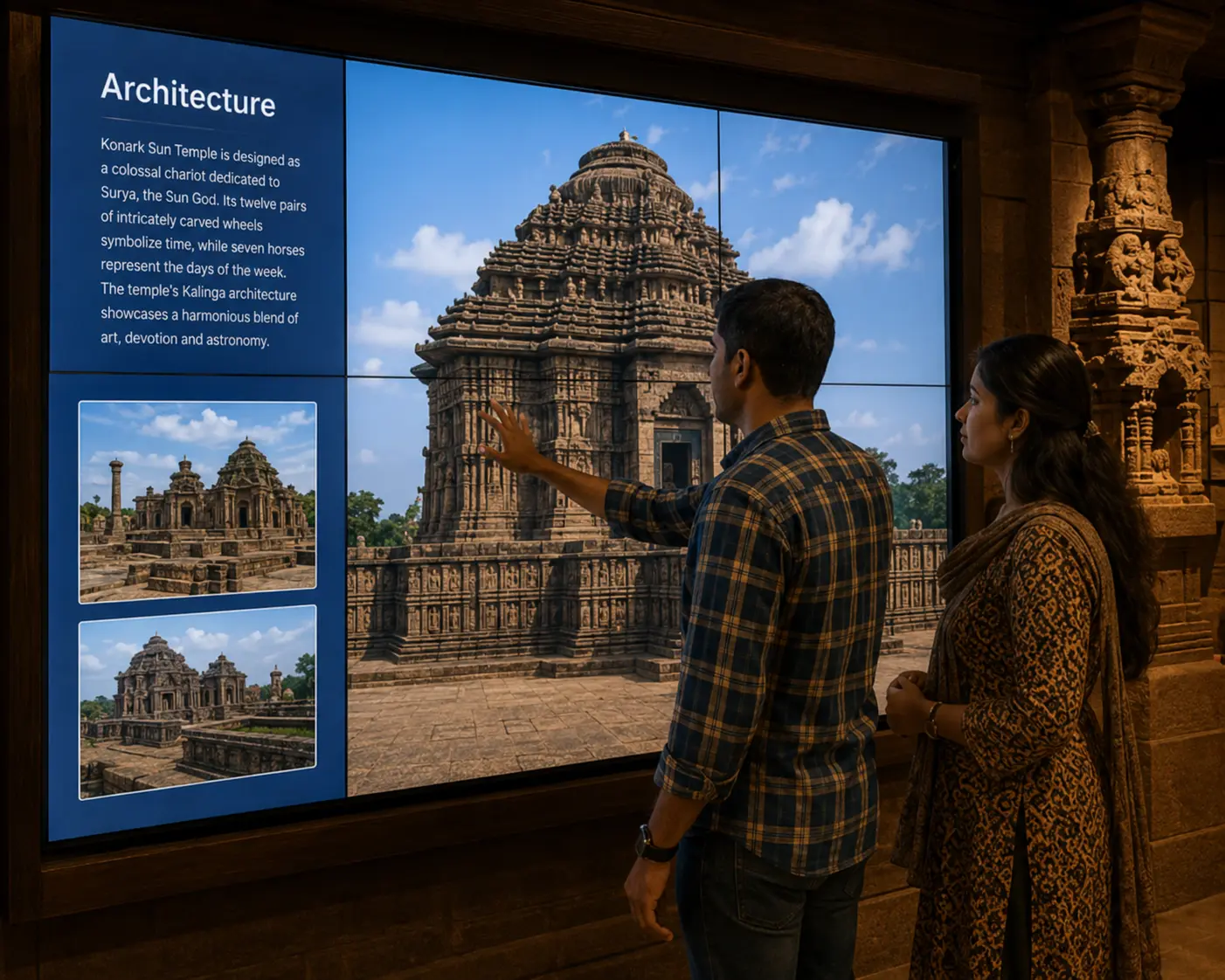 Konark touchscreen video wall experience