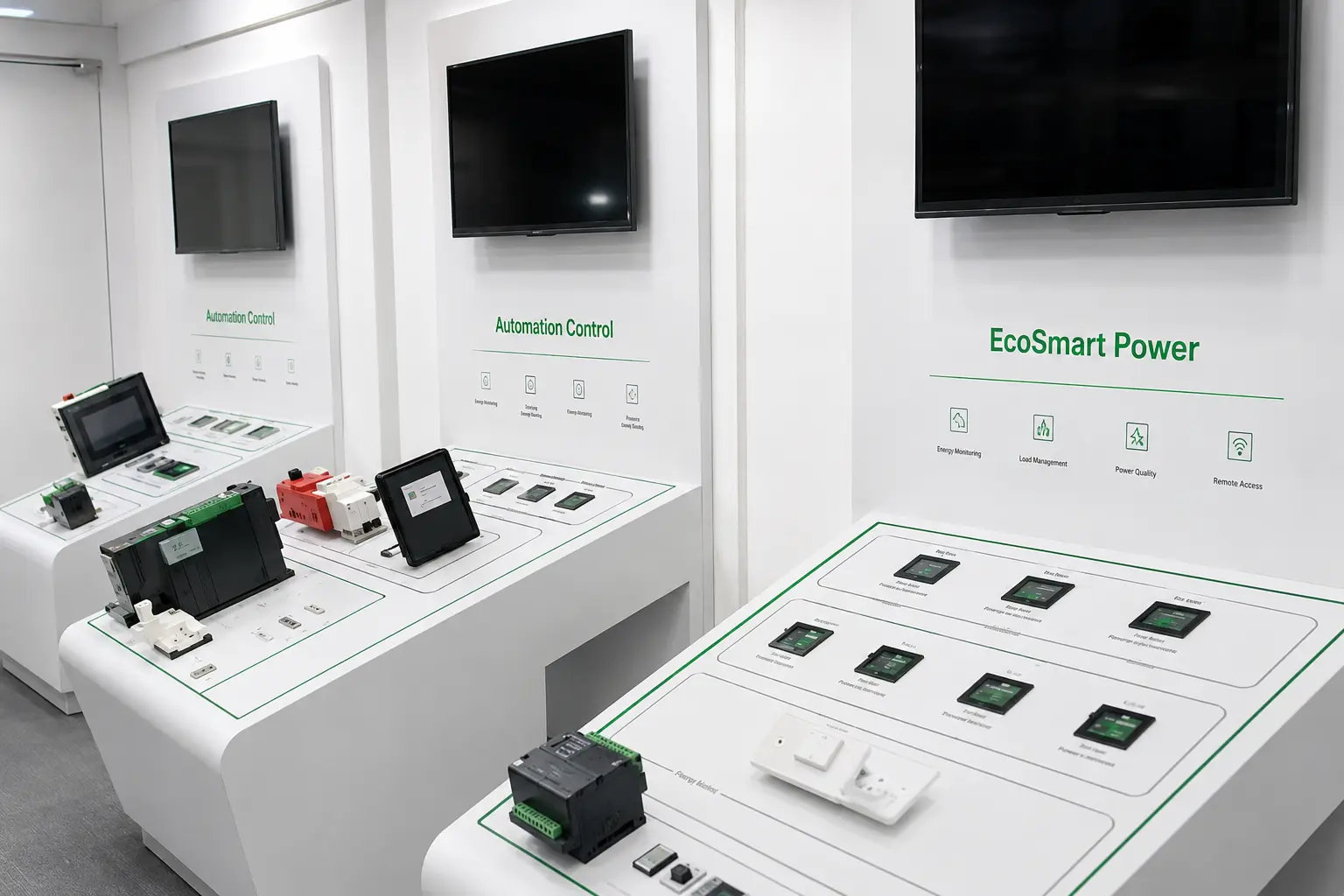 Schneider Electric experience centre displays