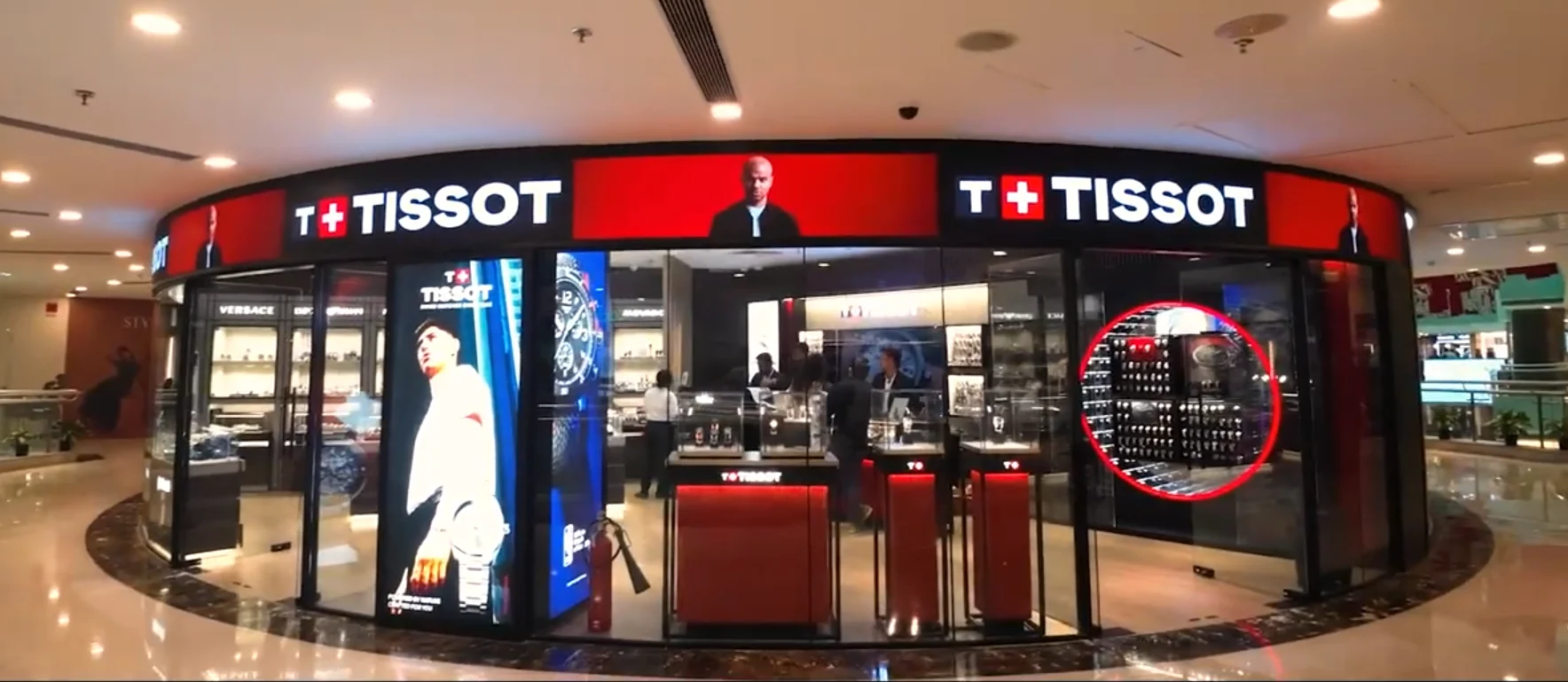 Tissot curved and straight LED retail installs