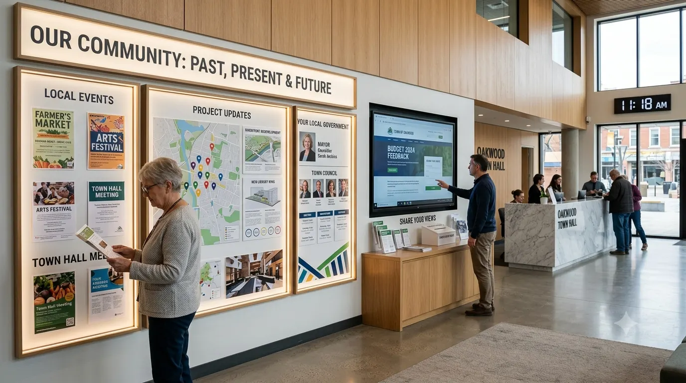 Town hall displays