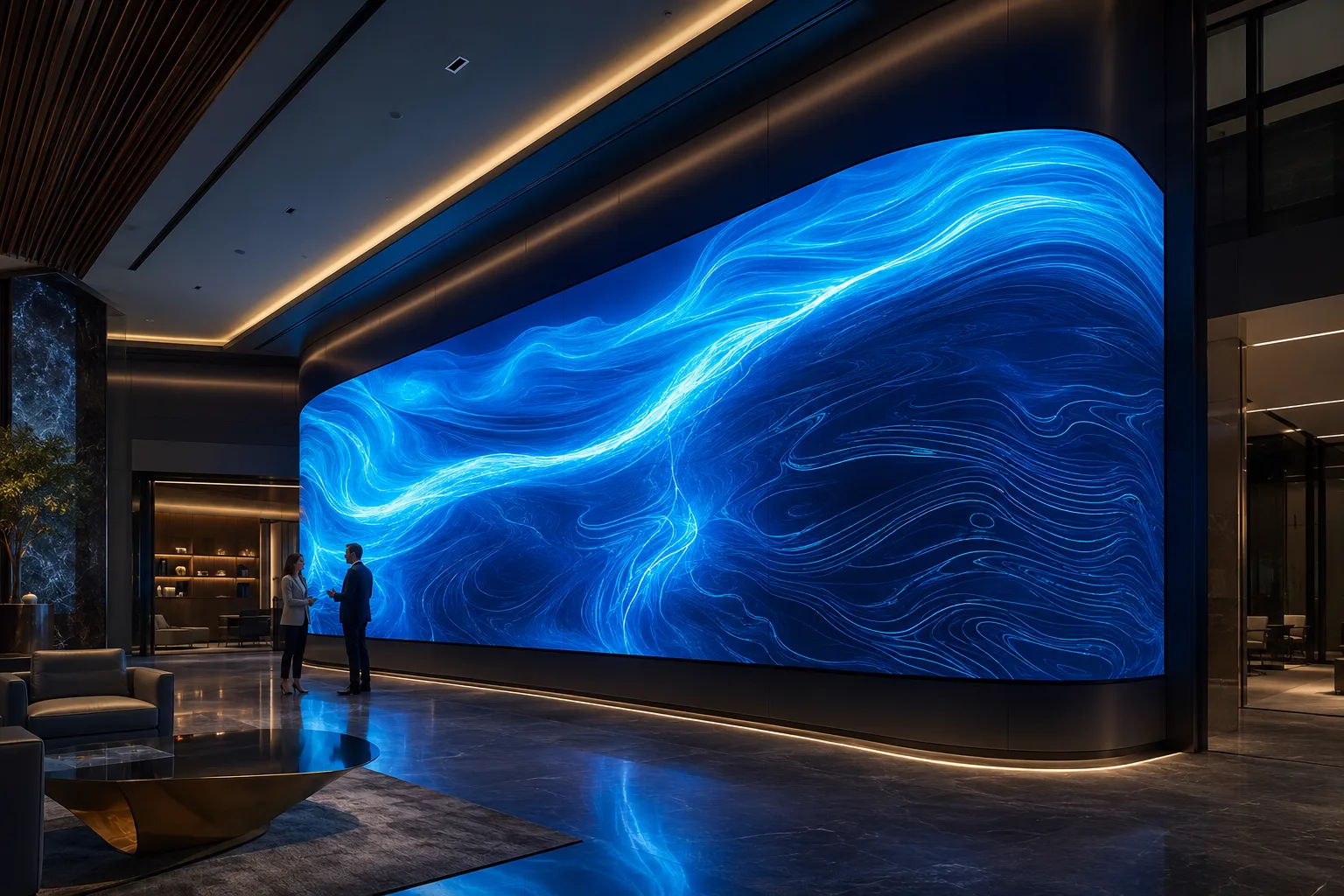 Custom curved LED installation